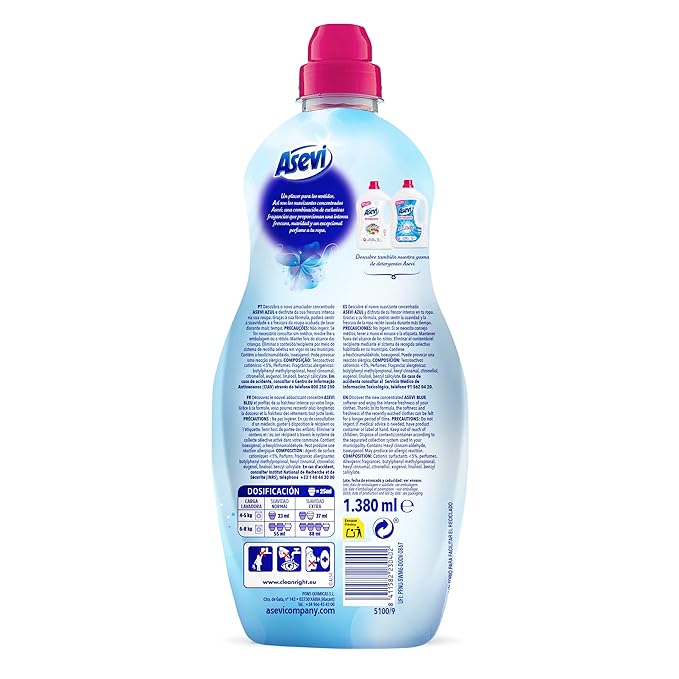 Asevi Fabric Softener Concentrate Blue 60 Doses