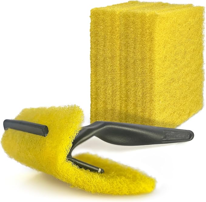 Cerama Bryte 10 Pack Cleaning Pads Cooktop, Stove Top Cleaner and Glass includes 1 Pow-R Grip Tool for easy cleaning