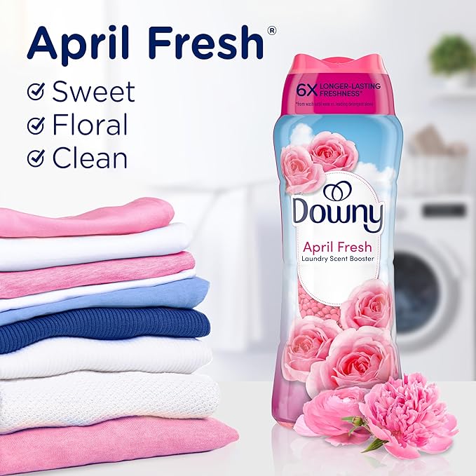 Downy April Fresh In-Wash Laundry Scent Booster Beads, 13.4 oz, laundry scent beads, Long-lasting Freshness