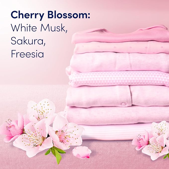 Downy Gentle Soft + Fresh Fabric Softener Liquid, Cherry Blossom Scent, 93 FL OZ, 138 loads, Liquid Fabric Softener Designed to be Gentle on Skin