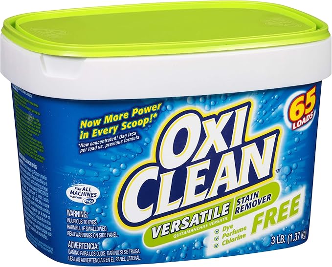 OxiClean Versatile Stain Remover Free, 3 lbs, Pack of 4