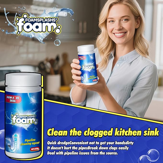 Drain Clog Remover, Wild Tornado Sink and Drain Cleaner, Pipe Dredging Agent, Sink & Toilet Clog Remover, Mild Formula Cleaning for Kitchen & Bathroom Cleaning (7.5 FL OZ (Pack of 1), Unscented)