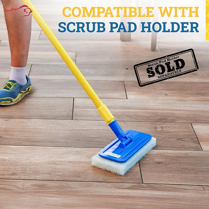 KLEEN HANDLER Light White Cleaning Pad | Multipurpose Household Scrub, Non-Scratch for Delicate Surfaces (Pack of 5)