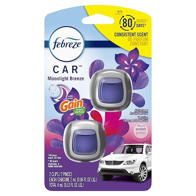 Febreze Midnight Breeze Air Freshener Vent Clips - 1ct