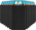 Blank Beer Can Cooler Sleeves (60-Pack) Soft Insulated Beer Can Coolies - HTV Friendly Blank Koolies in Bulk for Beer Cans & Bottles - Black Coolie Blanks for Vinyl Projects & Wedding Favors (Black)