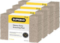 Superio Scouring Pad Pack of 12 - Non-Scratching Natural Sisal Cleaning Scrub Pads, Eco-Friendly Resuable Kitchen Scrubbing Pads