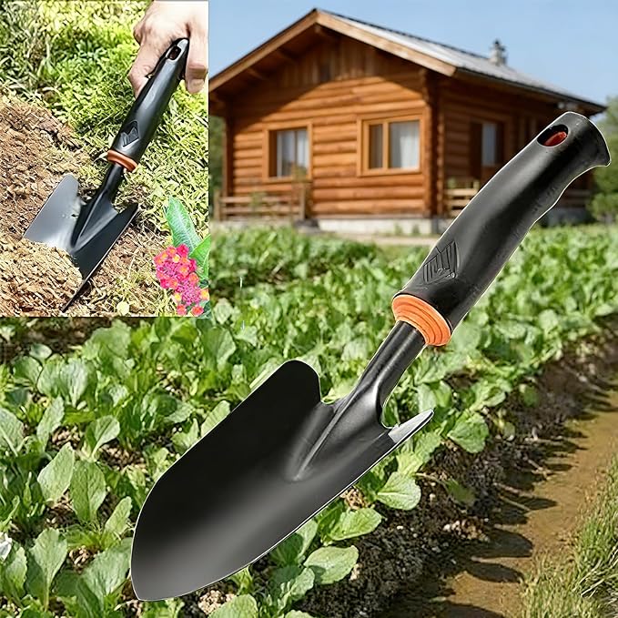 Shovel for Garden | Hand Shovel Garden Trowel, Bend-Proof Hand Shovel with Rubber Handle, Gardening Hand Tools Shovels for Digging Planting Transplanting, Heavy Duty Trowel, Mini Gardening Shovel