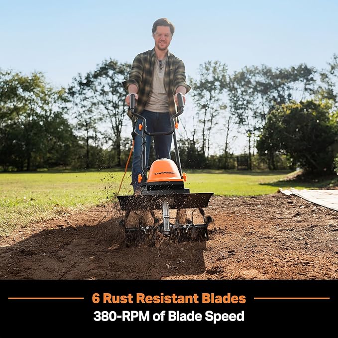 LawnMaster 13.5 Amp 18” Electric Tiller – TE1318M