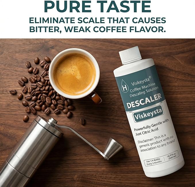 Gentle Descaling Solution, Compatible with Hamilton Beach Coffee Machines, 500ml Bottle for 4 Uses