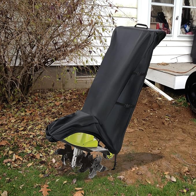 Okcool Electric Tiller Cover,Heavy Duty Waterproof Cultivator Cover for Sun Joe Electric Garden Tiller,Black