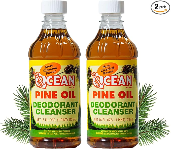 Ocean Pine Oil Cleaner Concentrate, 65% Pine Oil Deodorizer, All-Purpose Household Cleaner for Floors, Kitchen, Bathroom, Laundry, Grease & Odor Removal (2, 16 fl oz)
