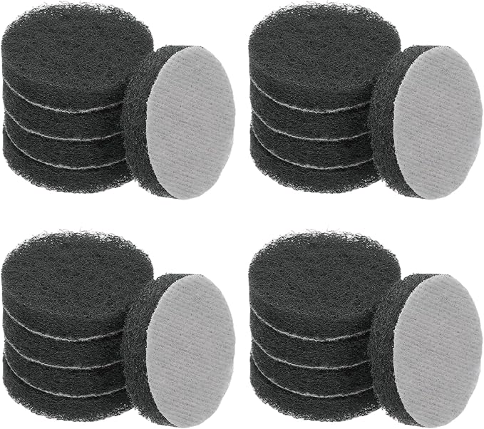 Power Scrub Pads, Scrubbing Pads 800 Grits Scouring Discs - Fitting for (Home Kitchen Cleaning - Drill Attachment - Scrubber Replacement) 20 Pcs & 2 Inch & Gray