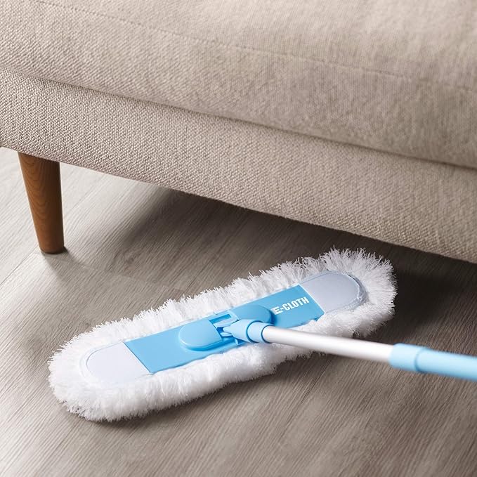 E-Cloth Flexi-Edge Floor & Wall Duster Head, Reusable Dusting Mop for Floor Cleaning, Floor Cleaner Ideal for Harword, Tile, Laminate and Other Hard Surfaces, 100 Wash Guarantee, 1 Pack