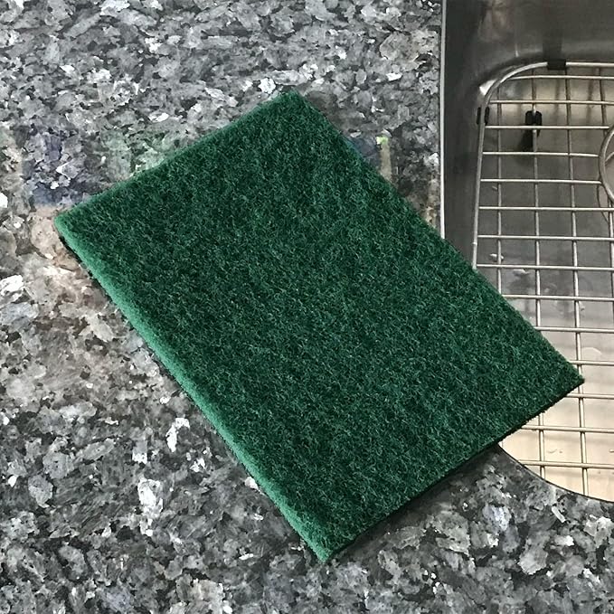 Americo #90-96 Kitchen Scour Pad, Medium Duty Scouring Pads for Pots and Pans, 6" x 9", Green, 20 per case