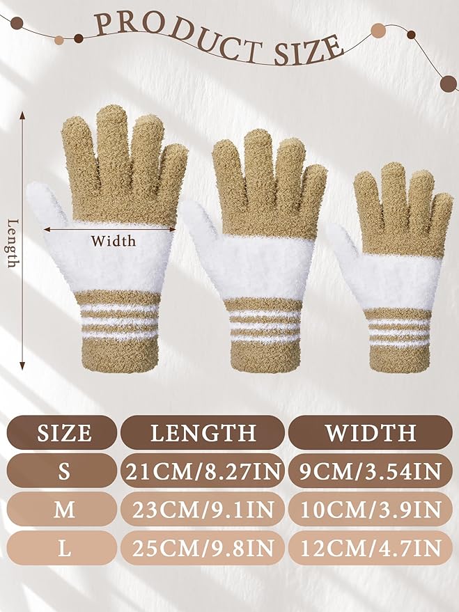 Patelai 3 Pairs Microfiber Plant Dusting Gloves Leaf Cleaning Gloves for Indoor Plants, Blinds, Furniture, House (Dark Blue,Gray,Khaki,White,Large)