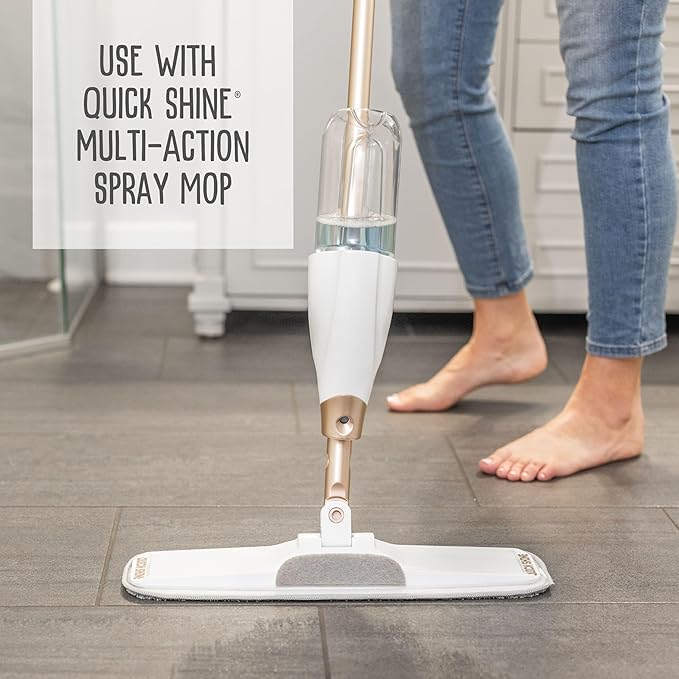 Quick Shine Multi Surface Floor Cleaner 64oz, Ready to Use-Streak Free-No Rinse, Use on Hardwood, Laminate, Luxury Vinyl Plank & Stone, Use in Spray Mops & Vac Mops, Safer Choice Cleaner