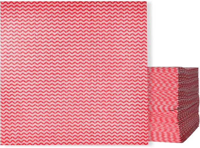 Disposable Cleaning Towels Disposable Cleaning Towels, Reusable Towel,Handy Clean Wipes, 50 Count/Pack, Red