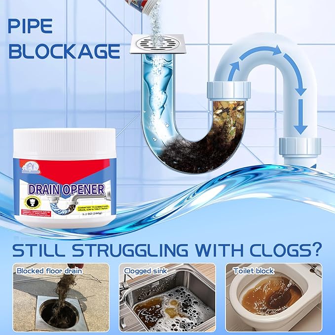 BELL BIRDCrystal Lye Drain Opener,Pipeline Dredging Agent, Lye Sodium Hydroxide-Powerful Unclogging Action for Household Use,Bathroom & Kitchen -520G