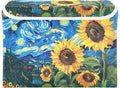senya Large Storage Bins with Linen Collapsible Foldable Storage Cubes Fabric Closet Organizer Containers box with Flip-Top Lid for Home Bedroom Office 16.7 x 12.6 x 11.8in (Sunflowers Sky)