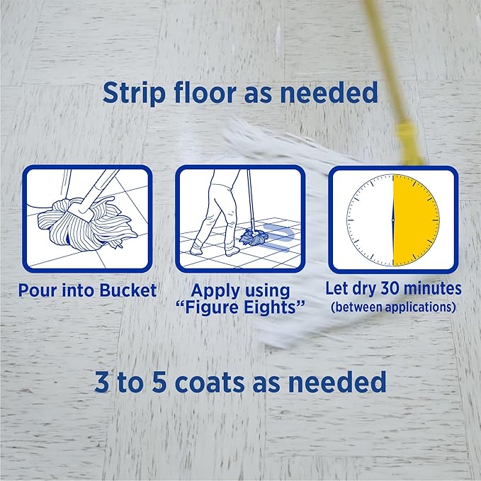 Zep High Traffic Floor Polish - 5 Gal (1 Pail) ZUHTFF5G - Scuff and Slip Resistant Durable Floor Finishing Polish for Vinyl (VCT), Sealed Concrete, Rubber, Tile, and Terrazzo Floors