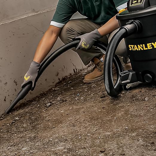 STANLEY 12 Gallon 5.5 Peak HP Wet/Dry Vacuum, 3 in 1 Shop Vacuum Blower,1-7/8"x6 Hose, Range for Garage, Carpet Clean, Workshop with Vacuum Attachments-SL18199P