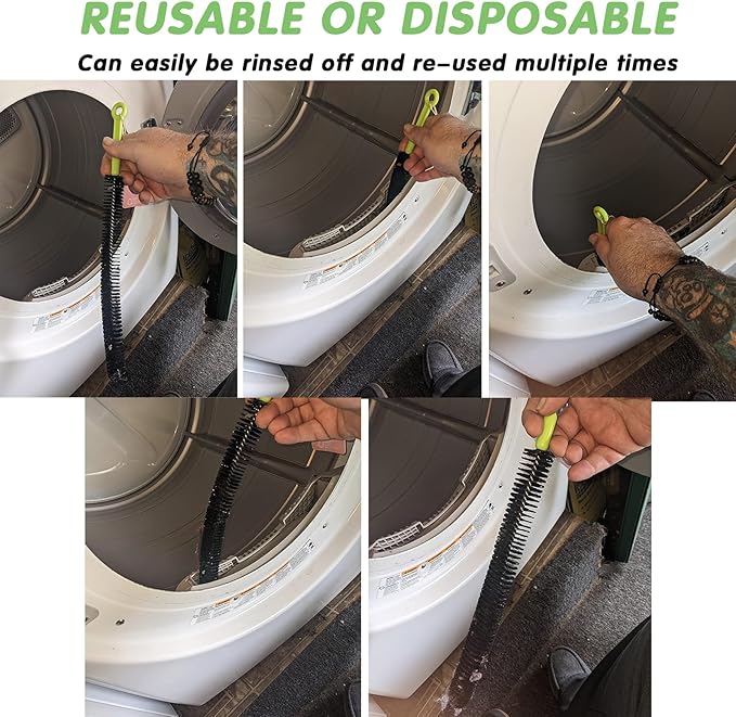 Sewer Drain Brush, Flexible Bendable Long Pipe Cleaners, Cleaning Tool for Home Kitchen Sink, Bathtub and Shower Hair Clogs