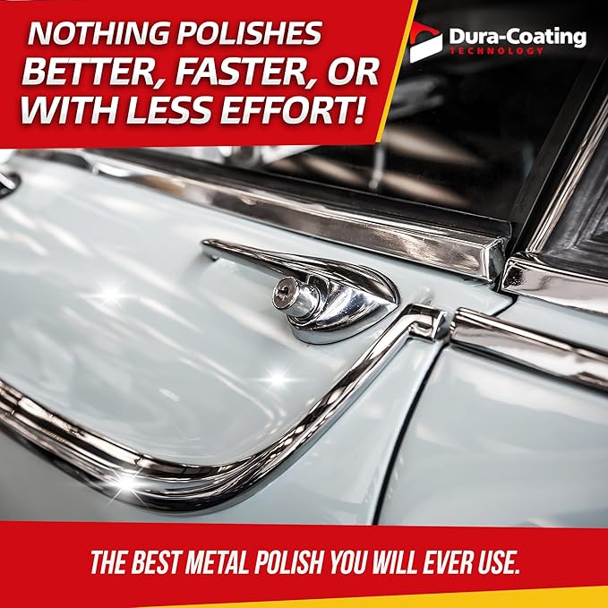DURA-COATING TECHNOLOGY, Blue Premium Metal Polish - Perfect Brightener and Scratch Remover for Aluminum Wheels, Diamond Plate, Stainless Steel, Copper, Brass, & Nickel - (1/2 Gallon Bottle)