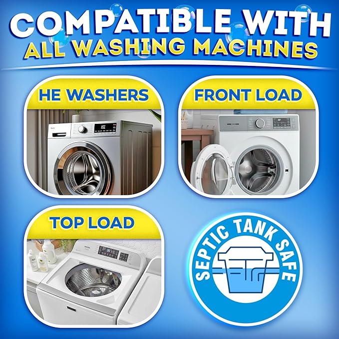 Washing Machine Cleaner Tablets for Pet Owners PRO – Front & Top Load HE Washers – 28 Tablets 1-Year Supply – Breaks Down Pet Hair Eliminates Odors & Buildup – Septic Safe Extra-Strength Deep Clean