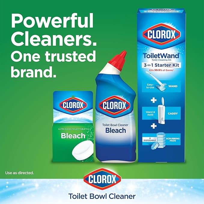 Clorox Ultra Clean Toilet Tablets Bleach 2 Count, 3.5 Oz Each (Pack May Vary)