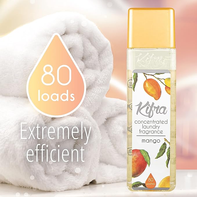KIFRA MANGO Concentrated Laundry Fragrance 6.76 Fl Oz 200ml 80 Washing Cycles