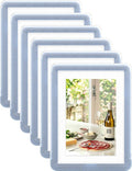 5x7 Picture Frame, Clear Acrylic Photo Frame with White Mat for 4x6 Photos, One-Piece Shatterproof Tool-Free Design, UV-Resistant Waterproof Tabletop Frame for Home Office Decor with 10-Year Warranty