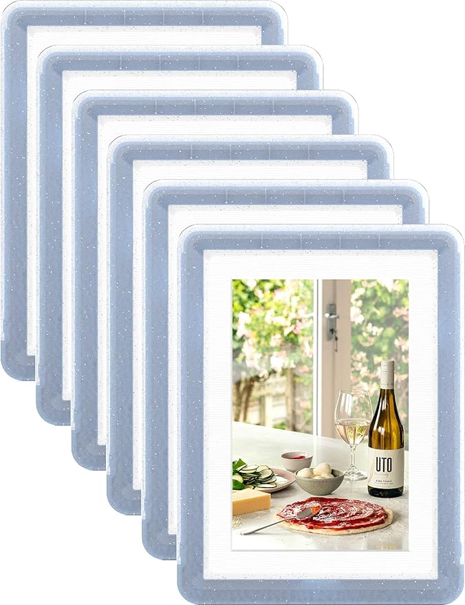 5x7 Picture Frame, Clear Acrylic Photo Frame with White Mat for 4x6 Photos, One-Piece Shatterproof Tool-Free Design, UV-Resistant Waterproof Tabletop Frame for Home Office Decor with 10-Year Warranty