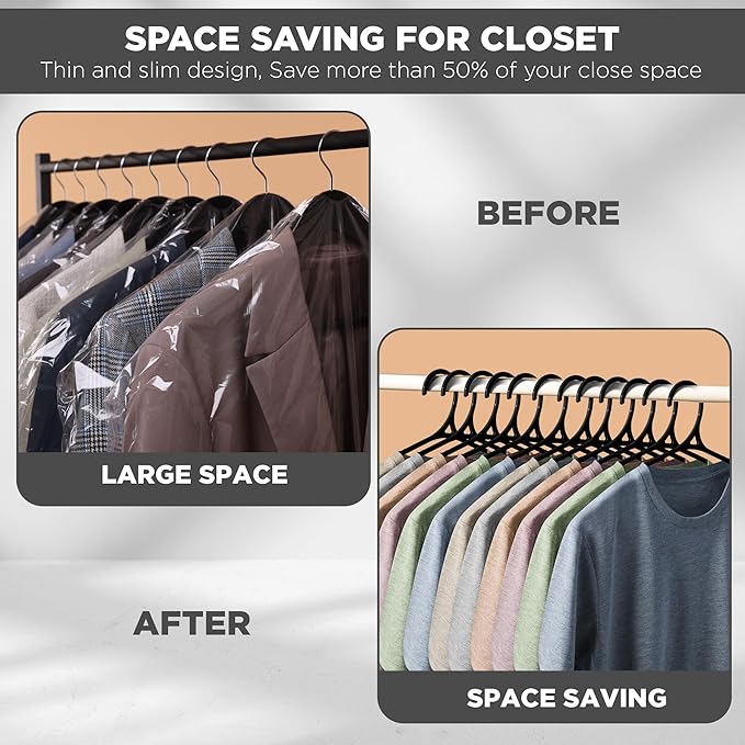 Utopia Home Clothes Hangers - Standard Plastic Hangers Space Saving - Durable Coat Hangers 20 Pack (White)
