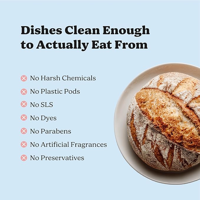 Pronounce Dishwasher Detergent Powder - Cleaner Ingredients, Fragrance Free - Ultra Concentrated, Cuts Grease and Grime, Dishwasher Pods Alternative (Residue-Free). (80 Loads, Unscented)