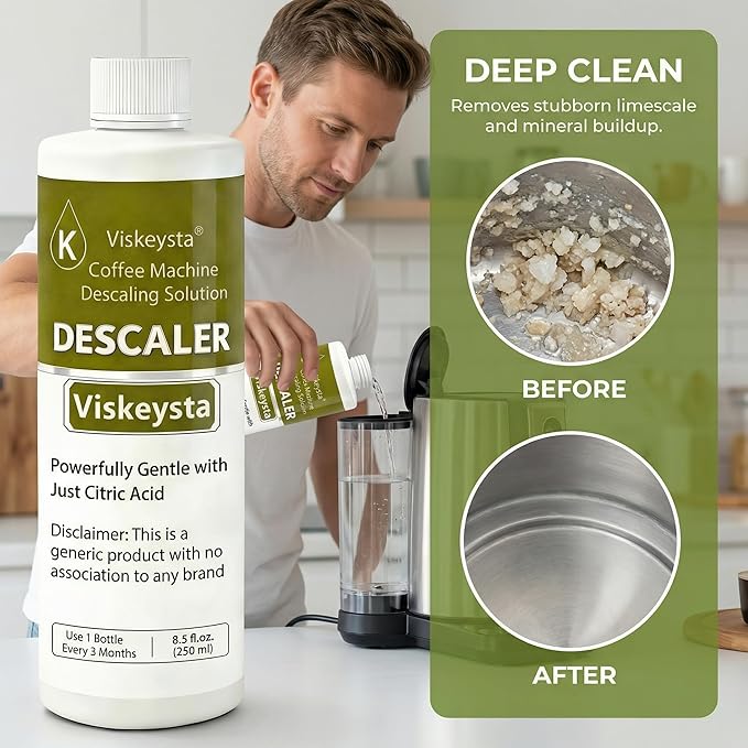 6-Month Maintenance Kit for Keurig: 2 Descalers + 4 Filters + 8 Cleaning Pods, Compatible with Keurig Classic/1.0/2.0 K-Cup Coffee Makers