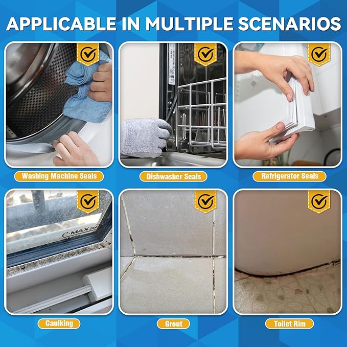 HomeMold Stain Remover Gel, Effective Washing Machine Cleaner for Front Load Washer, All-Purpose Cleaning Gel for Penetrating for Bathroom, Shower and Bathtub Tile Grout