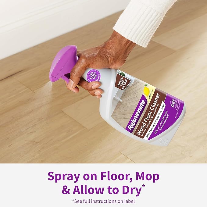 Rejuvenate Wood Floor Cleaner Refill, 1 Gallon, Cleans and Protects All Sealed Hardwood Floors and Dries Fast for a Streak-Free Clean