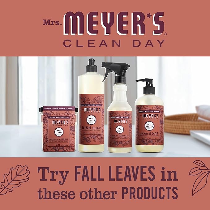 Mrs. MEYER'S CLEAN DAY Multi-Surface Everyday Cleaner,Fall Leaves Scent,16 Fl Oz Bottle,(Pack of 2)