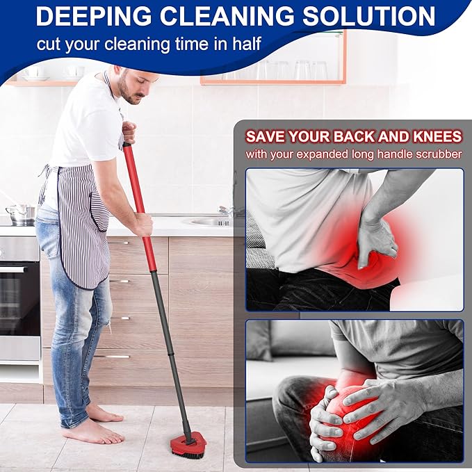 Mop Scrubber Attachment Scrub Brush Head for O-Cedar 2-Tank Spin Mop Scrubber Accessories Scrubber Mop Head for Ocedar Floor Mop Cleaning Mop Replacement