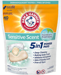 Arm & Hammer Sensitive Scent 5-in-1 Laundry Detergent Power Paks, 40 count