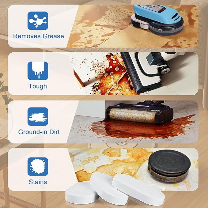 Floor Cleaning solution (120 Packs),Compatible With iFLOOR, Floor One S3/S5/S6/S7 Wet Dry Vacuum Mop |Deep Stain & Odor Removal | Safe for All Floors (Hardwood, Tile, Carpet)