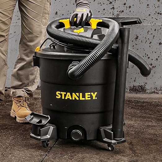 STANLEY 12 Gallon 5.5 Peak HP Wet/Dry Vacuum, 3 in 1 Shop Vacuum Blower,1-7/8"x6 Hose, Range for Garage, Carpet Clean, Workshop with Vacuum Attachments-SL18199P