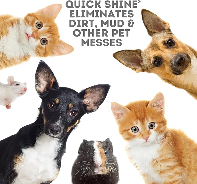 Quick Shine Hard Surface Pet Floor Cleaner 27 oz, 2Pk | Ready to Use, Removes Dirt, Streak Free, No Rinse | Hardwood, Laminate, Luxury Vinyl Plank LVT, & Tile | Safer for Kids, Pets & Our Environment