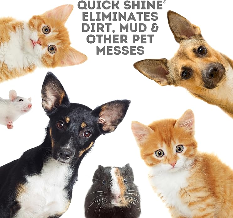 Quick Shine Hard Surface Pet Floor Cleaner 27 oz | Ready to Use, Removes Dirt, Streak Free, No Rinse | Hardwood, Laminate, Luxury Vinyl Plank LVT, & Tile | Safer for Kids, Pets & Our Environment