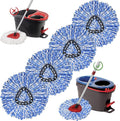 4 Pack Spin Mop Replacement Heads, Microfiber Mop Refills Compatible with Ocedar Mop Heads Replacements 2 Tank System, Replace Head Safe for Cleaning All Hard-surfaced Floors