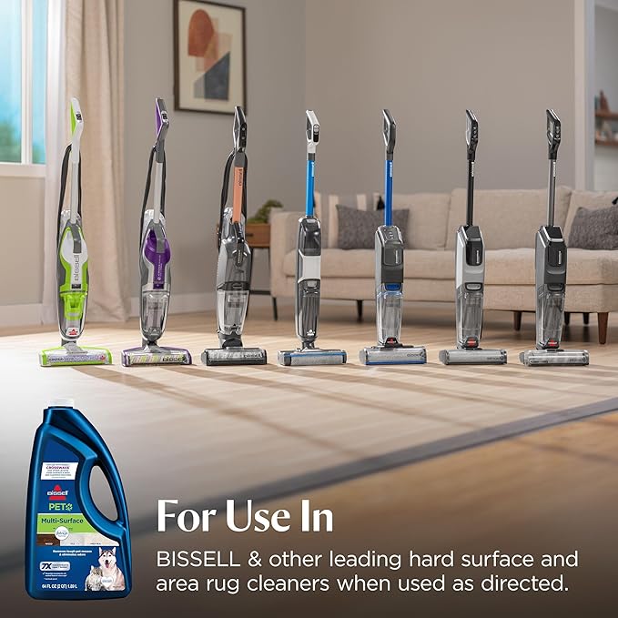 Bissell Multi-Surface Pet Formula with Febreze Freshness, 22951, 64 Fl Oz, Use on Sealed Hard Floors, and Area Rugs, Removes Tough Messes, Febreze Freshness
