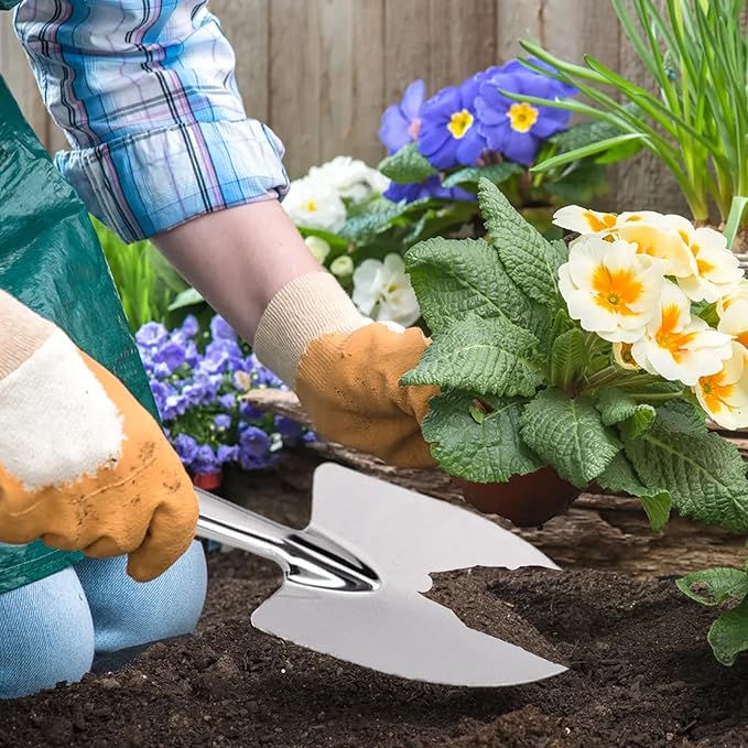 Garden Trowel Stainless Steel Rust Resistant Hand Shovel Garden Spade Small Gardening Hand Tools Shovels for Weeding, Transplanting and Digging