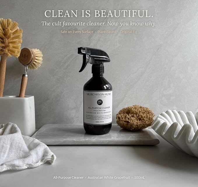 Murchison-Hume All Purpose Cleaner Spray | Plant Based Multi-Surface | Non-Toxic | Food & Pet Safe | Stone & Marble Safe | Degreaser | Kitchen & Bath | Refill Available | Australian White Grapefruit