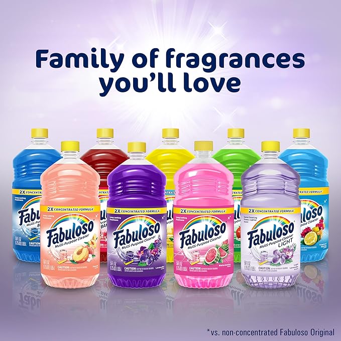 Fabuloso Multi-Purpose Cleaner & Floor Cleaner, 2X Concentrated, Lavender Scent, 56 fluid ounces