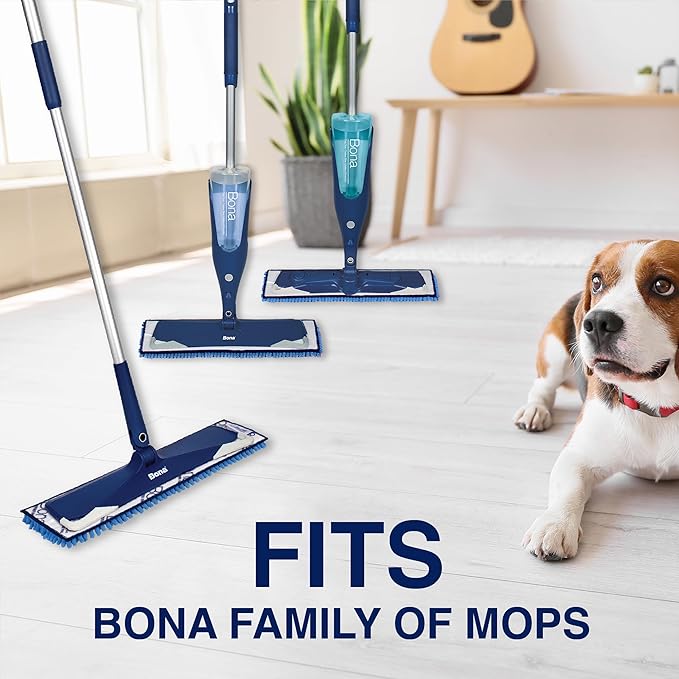 Bona Microfiber Sweeping Pad for Multi-Surface Floors - For Use With Bona Mops - Attracts, Picks Up Pet Hair, Fur, and Dander - Wood, Stone, Tile, Laminate, and Vinyl Floors